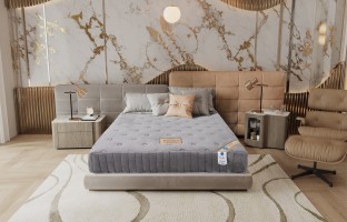 ที่นอนพ็อกเก็ตสปริง เสริมยางพารา - ผ้าขนมิ้ง